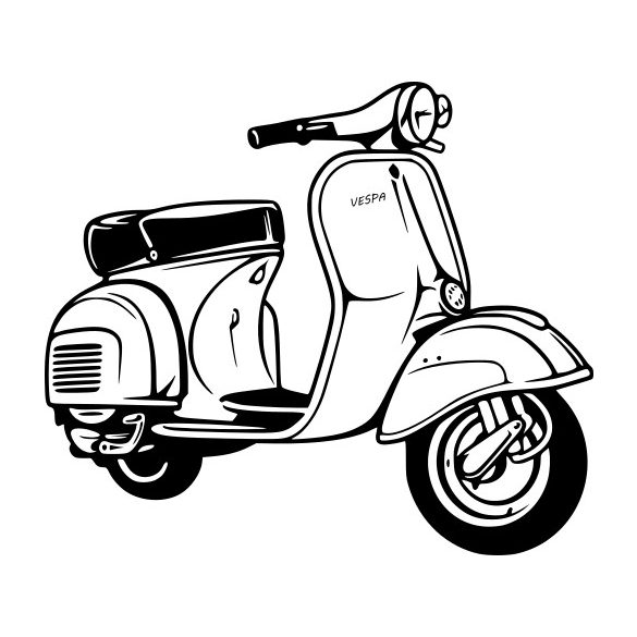 Vespa robogó 60cm x 50cm