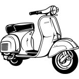 Vespa robogó egyedi méret és szín