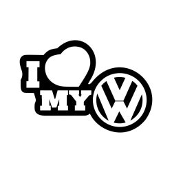 I love my VW matrica több színben,méretben