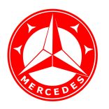 Mercedes logó matrica 