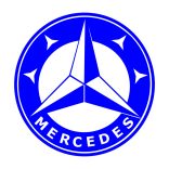 Mercedes logó matrica 