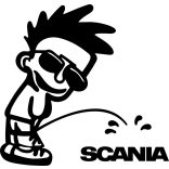 Nevető, pisilő fiú matrica – vagány és provokatív dizájn, több színben és méretben