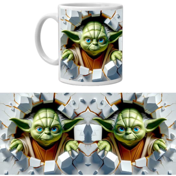 Bögre Yoda mintával