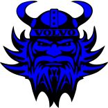  Viking fej matrica teli színnel,Volvo kamionhoz