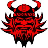  Viking fej matrica teli színnel,Volvo kamionhoz