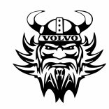 Viking Fej Matrica Volvo Kamionhoz,kontúros – Erő és Stílus Egyben!