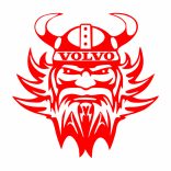 Viking Fej Matrica Volvo Kamionhoz,kontúros – Erő és Stílus Egyben!