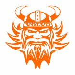 Viking Fej Matrica Volvo Kamionhoz,kontúros – Erő és Stílus Egyben!