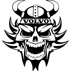 Viking koponya VOLVO felirattal,2db matrica