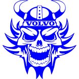 Viking koponya VOLVO felirattal,2db matrica