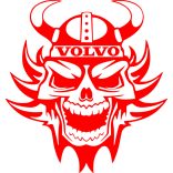 Viking koponya VOLVO felirattal,2db matrica