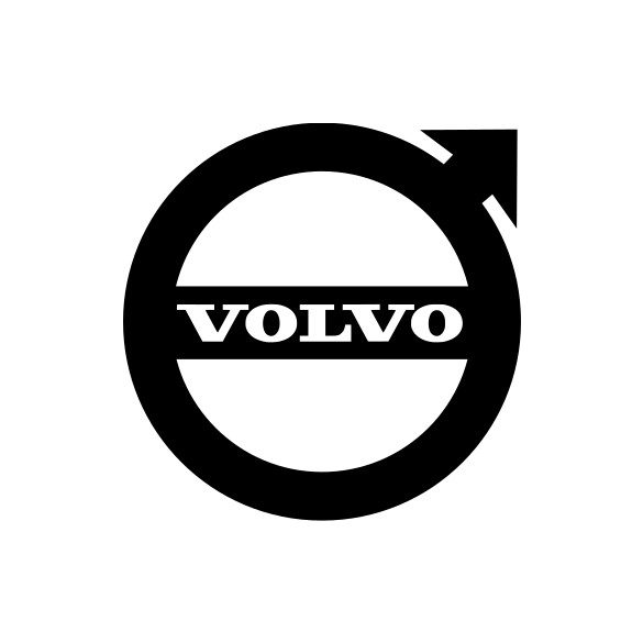 VOLVO LOGÓ MATRICA 15CM X 15CM FEKETE