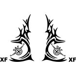 DAF ablak matrica,2db,fehér