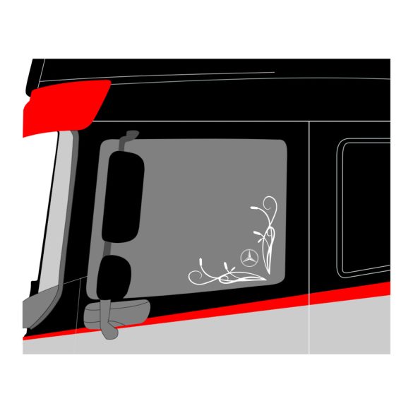 Mercedes oldalüveg matrica 01