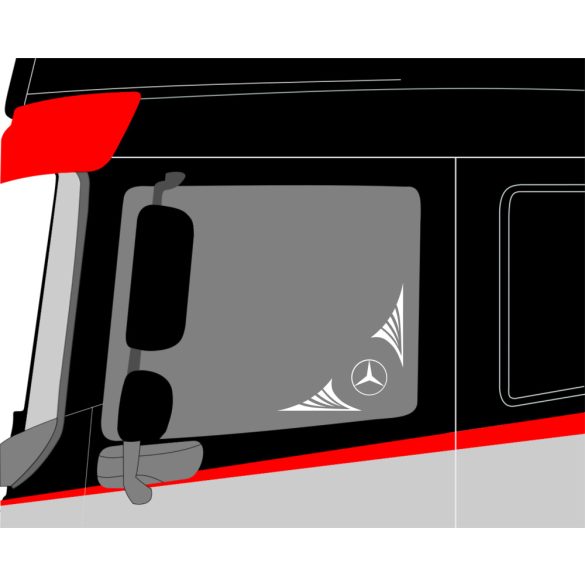 Mercedes oldalüveg matrica 04