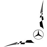 Mercedes oldalüveg matrica 03