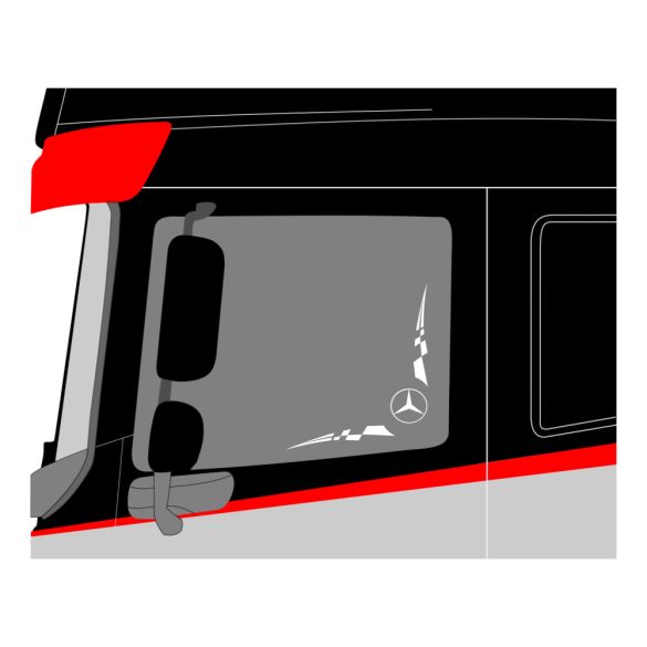 Mercedes oldalüveg matrica 03