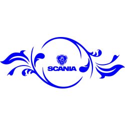 Scania oldal vagy homlokfal matrica,kék,36cmx15cm