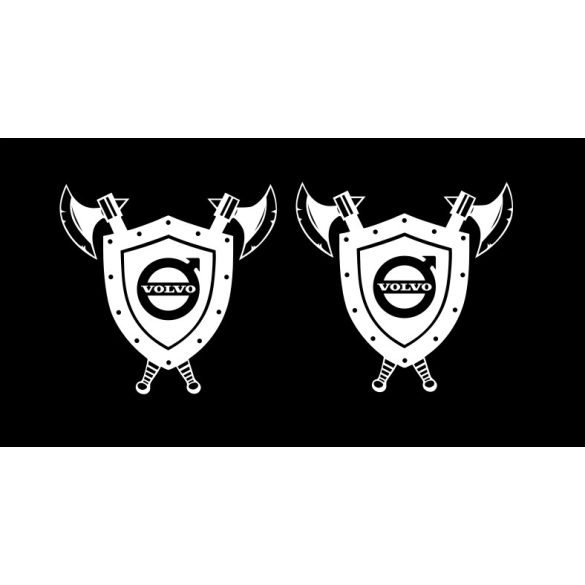Volvo matrica 20cmx20cm,fekete